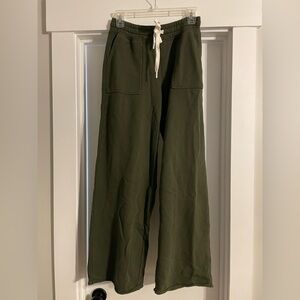 Aerie Offline Green Wide Leg Sweatpants